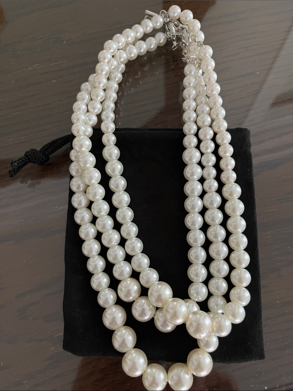 Zara White Multi-Strand Pearl Necklace